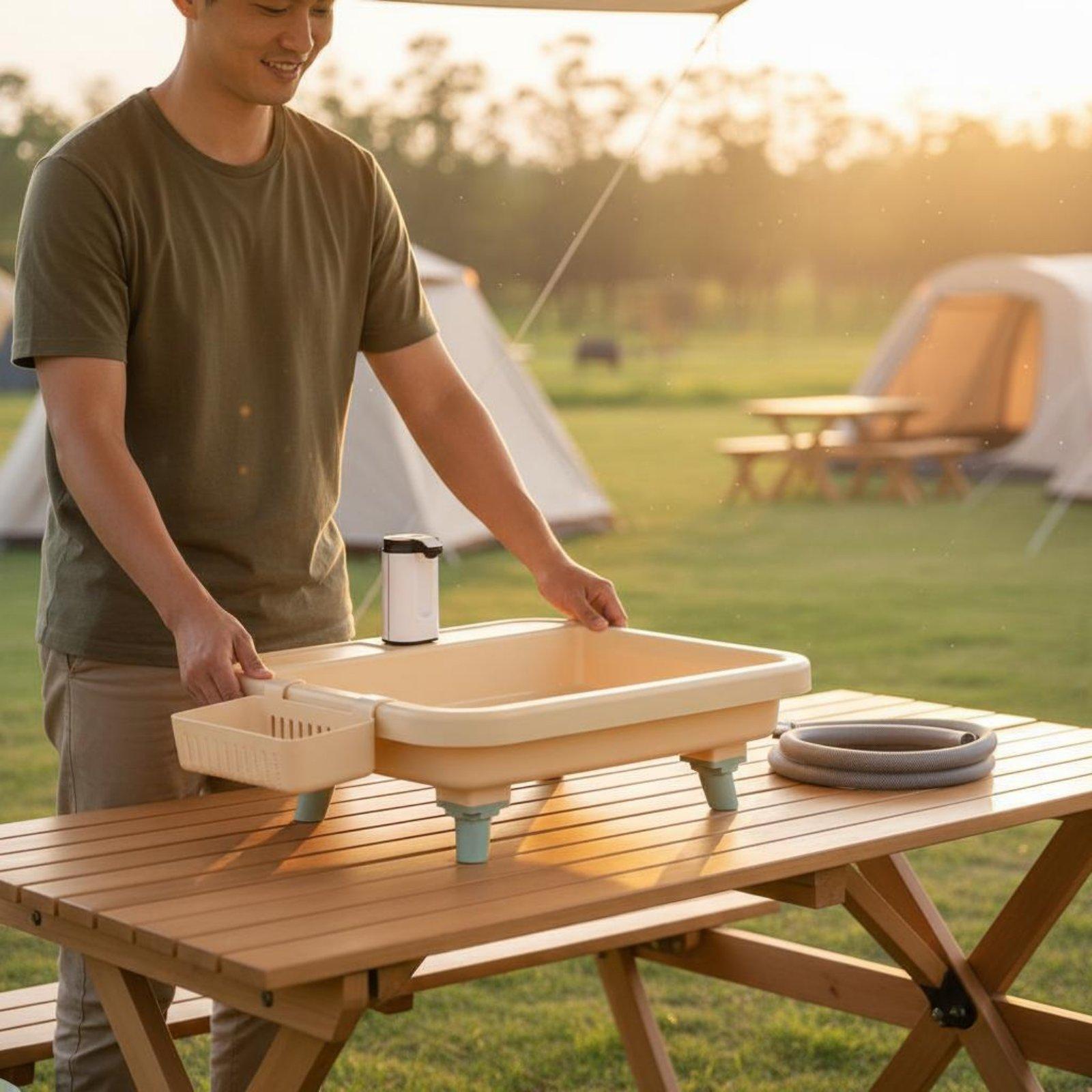 Faucet - Pia Portátil para Camping com Torneira