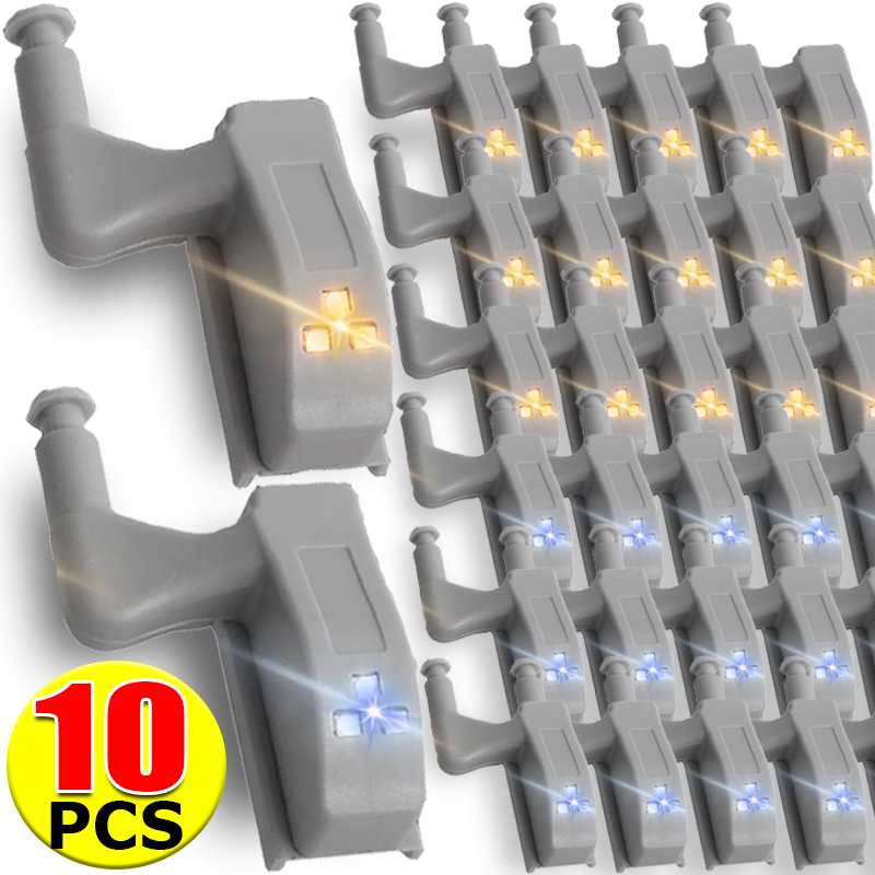 Cabinet Hinges - 1/10 peças Lâmpadas LED Internas para