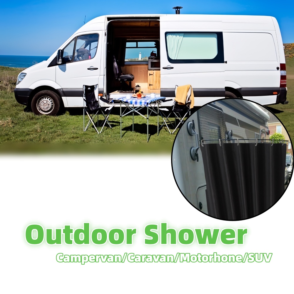 Curtain Rods - Cortina de Chuveiro para Camping ao