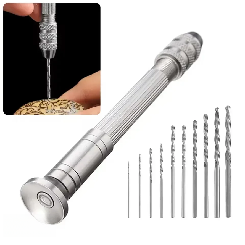 Drill Bits - Mini Furadeira Manual 0.8-3.0mm para Marcenaria,