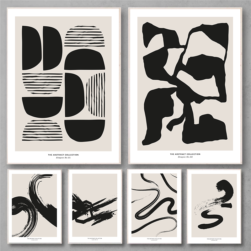 Paint Brush - Arte de Parede Abstrata Minimalista com