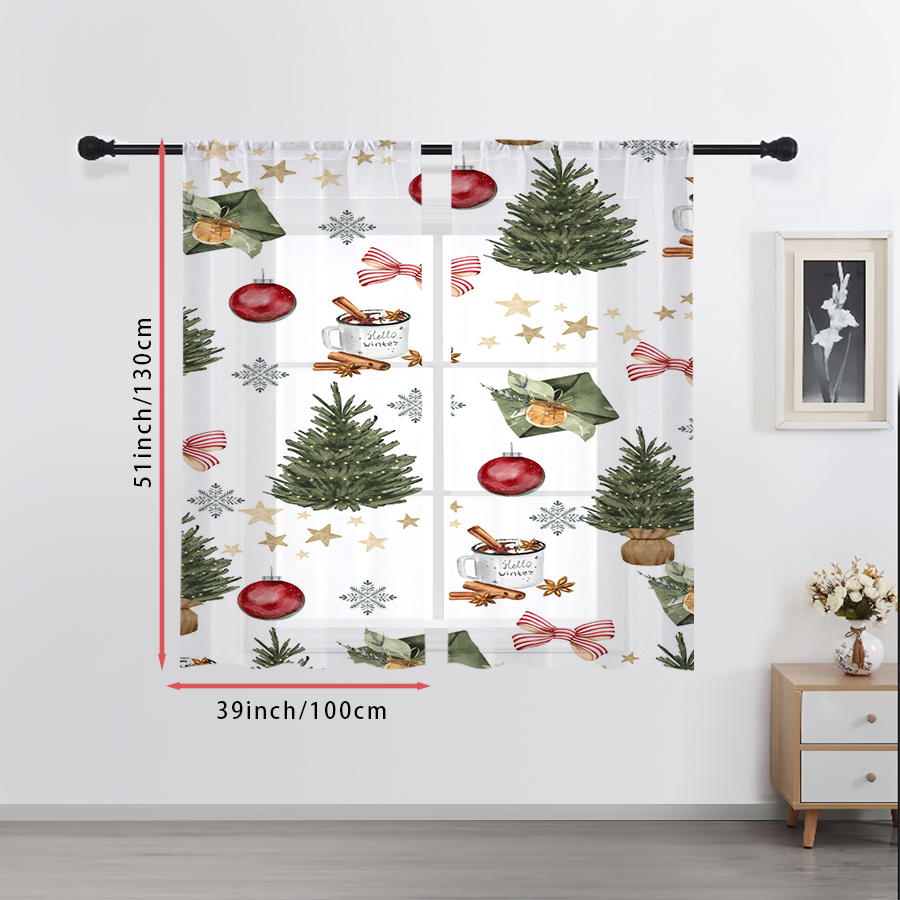 2 Peças de Cortinas Transparen - Curtain Rods avaliação e preço