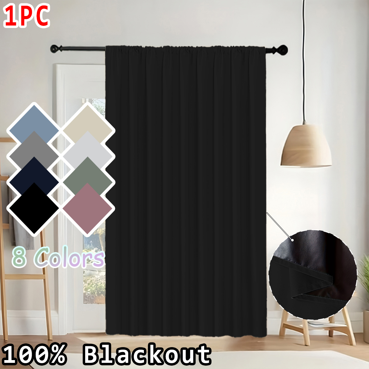 1 Peça de Cortina Simples de C - Curtain Rods avaliação e preço