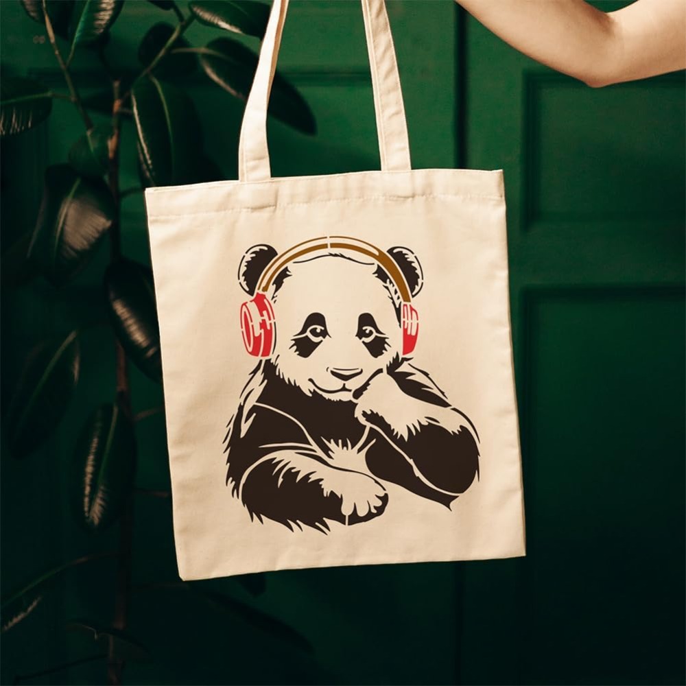 Estêncil de panda com pincel,  - Paint Brush avaliação e preço