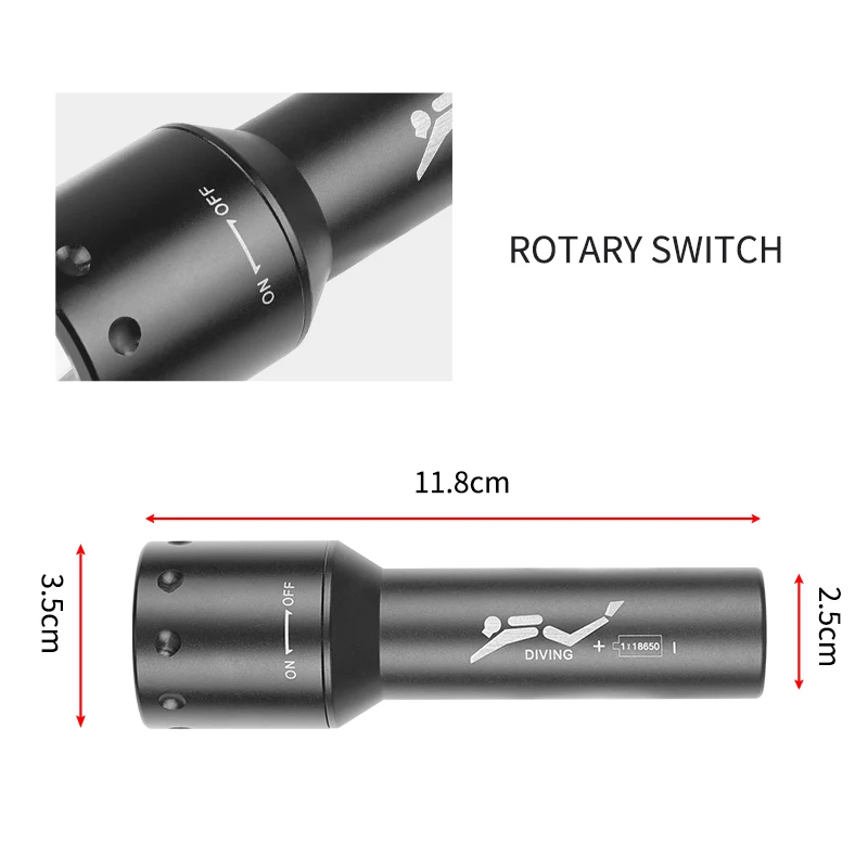 Nova Lanterna de Mergulho T6 L - Light Switch avaliação e preço