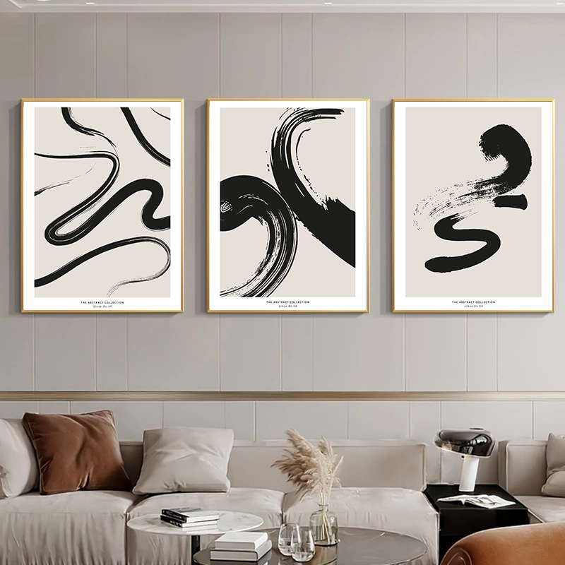Arte de Parede Abstrata Minima - Paint Brush avaliação e preço