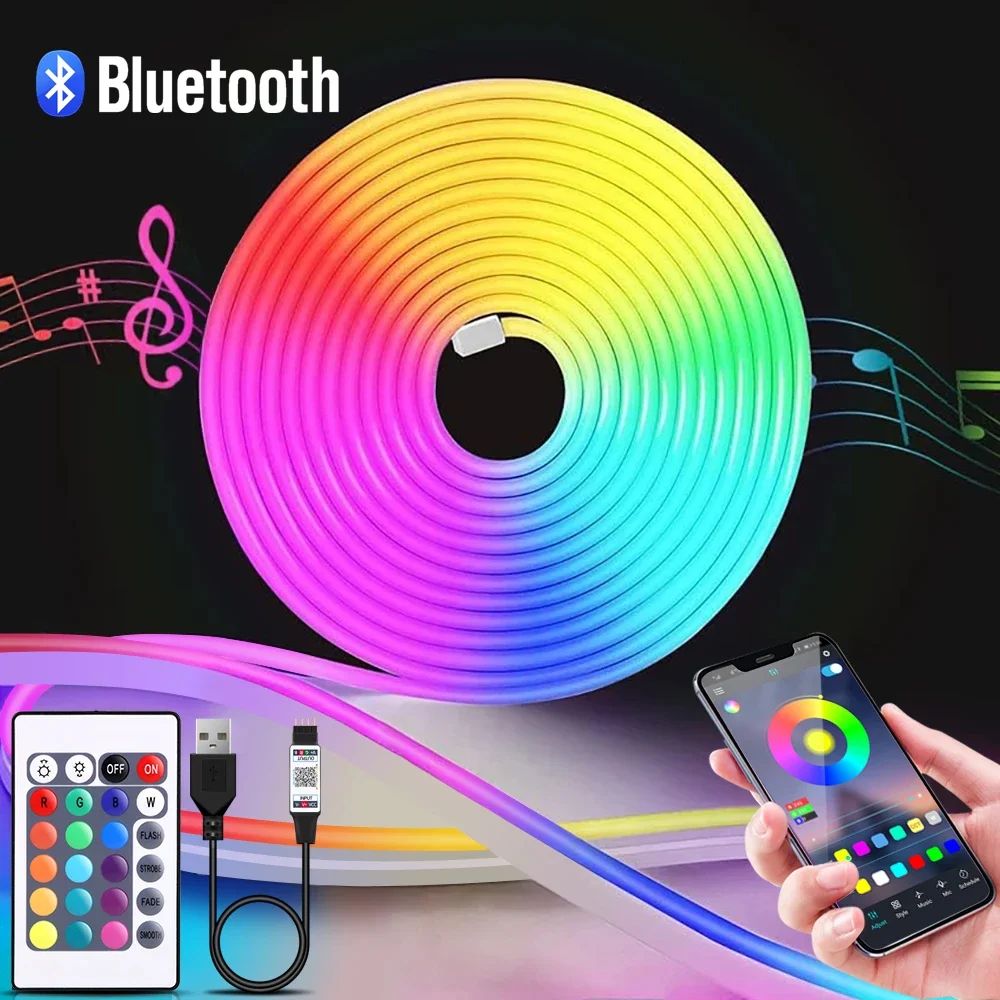 1-5m rgb led neon luz de tira  - Led Strip Lights avaliação e preço